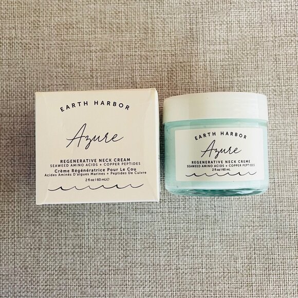 Earth Harbor Azure Regenerative Neck Cream Full Size 2 Oz Seaweed Amino Acids - Picture 1 of 6